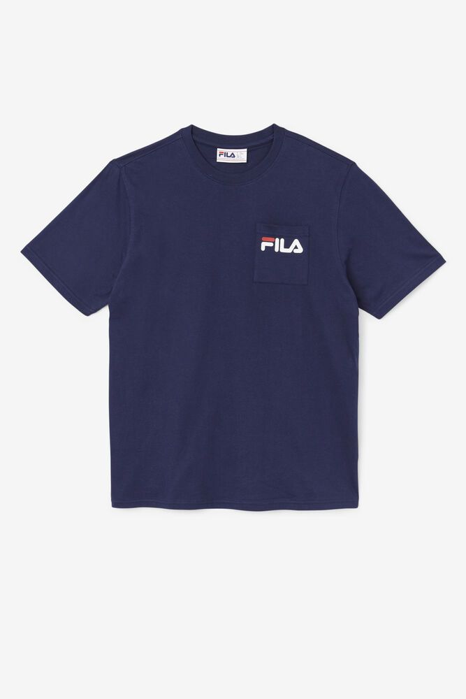 Fila Curtis Pocket T-Shirt Navy - Mens - 50426FGAY